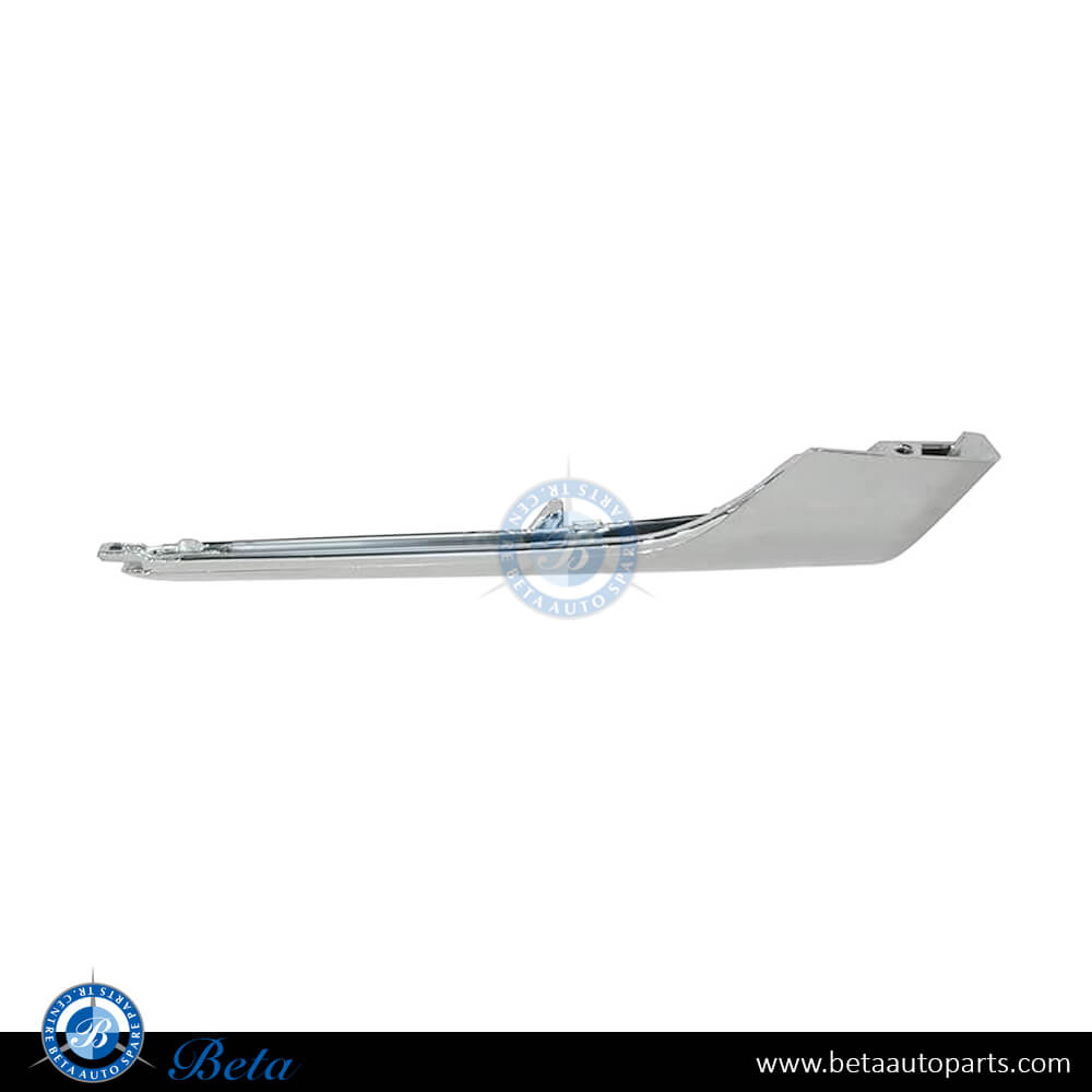 Left Side Fog Lamp Upper Moulding - Chrome for Tesla Model X 2015-2021 models, Part Number 1049609-00-F Left Side Fog Lamp Upper Moulding - Chrome for Tesla Model X 2015-2021 models, Part Number 1049609-00-F